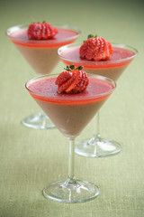French parfait, frozen custard made with cream.