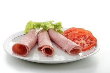 assiettes de jambon
