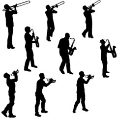 Brass Musician Silhouettes