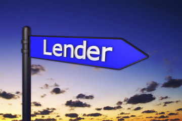 Obraz premium 3d sign lender