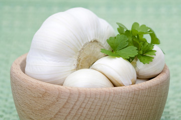 garlic and parsley