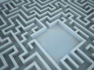 3D rendering of a infinite maze.