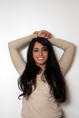 Fototapeta premium Young girl with bright future