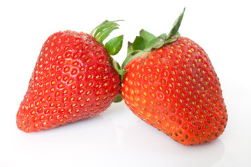two strawberries