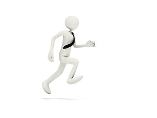 Runing man isolated on white