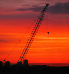 Fototapeta premium Construction Sunrise