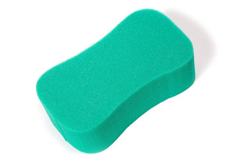 Green sponge for washing with Round edges