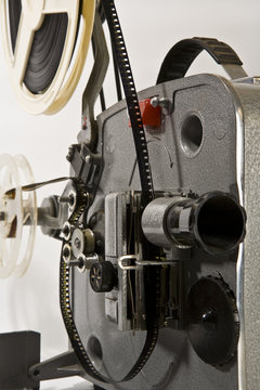 Old and antique commercial film projector