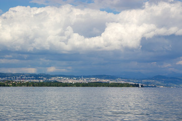 stormy Geneva lake