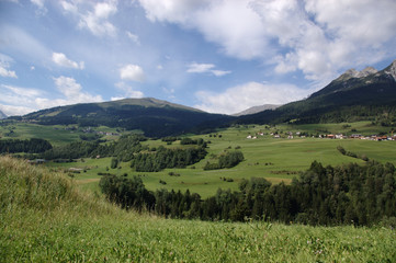 Fototapeta na wymiar summer rural Swiss landscape