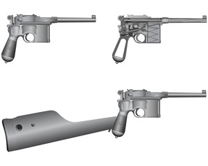 Old gun.Detailed vector illustration