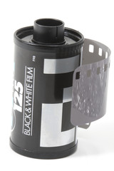 photographic film isolated on white