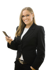 Businesswoman using mobile phone