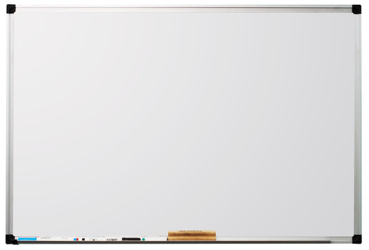 Whiteboard isolated on white background
