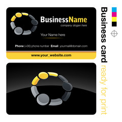 Business card, CMYK. Ready for print
