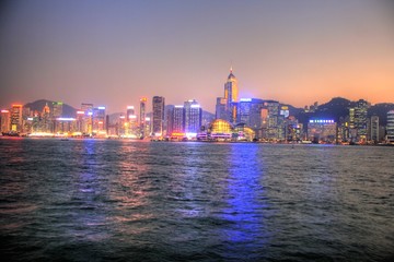 Obraz premium Hongkong / Hongkong - Chiny - Skyline