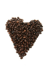 coeur en grains de café