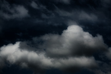 dark sky and clouds