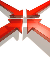 arrows targeting at center