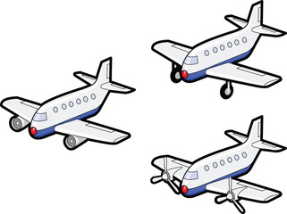 Cartoon style airplanes