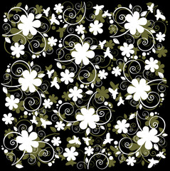 dark floral background
