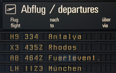 abflug/departures
