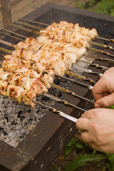 Delicious kabobs on a char-grill