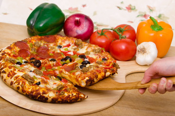 Delicious supreme pizza