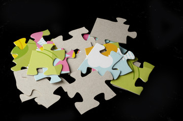 Stock photograph of puzzle pieces