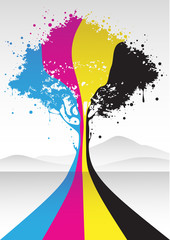 cmyk color tree
