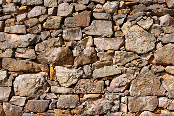 Masonry in Spain, old stone walls
