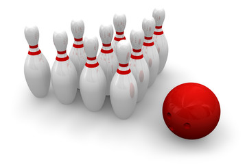 Naklejka premium Bowling