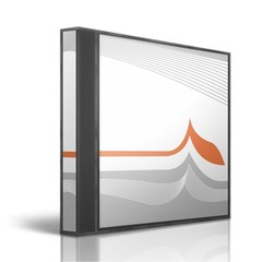Generic box of dvd on white background