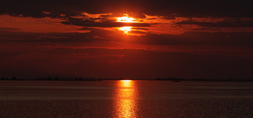 evening red sunset of a sun