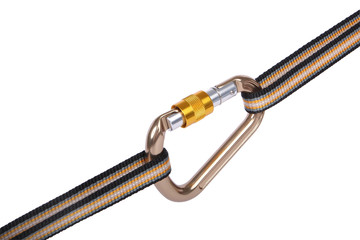 Symbolic concept rope safe connection with clipping path