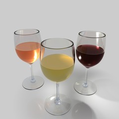 weingläser gemischt