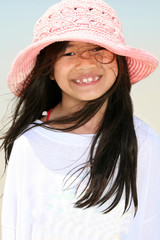 Cute little girl at beach