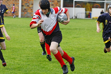 rugbymen cours marquer un essai