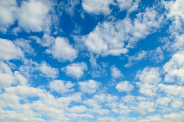 cloudscape in the blue sky