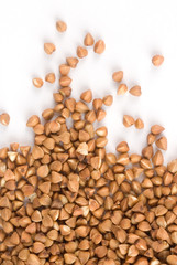 buckwheat on a white background