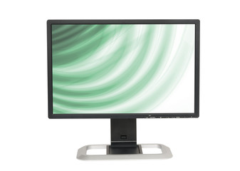 flat screen LCD monitor, isolated on white