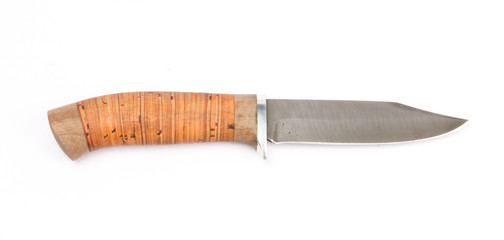 Hunting dagger on white background