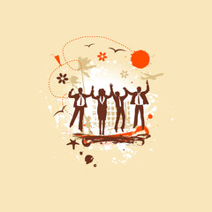 Business team vacations