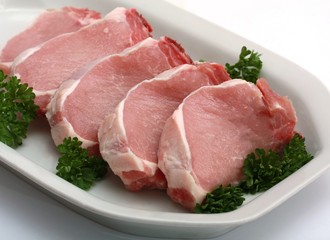 slices of fresh pork meat