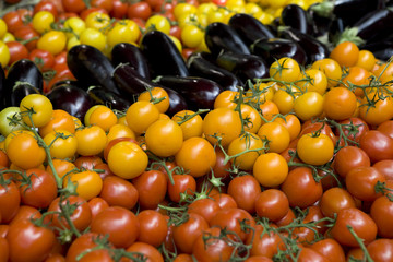 Fruits and vegetables on a street market. Borough market