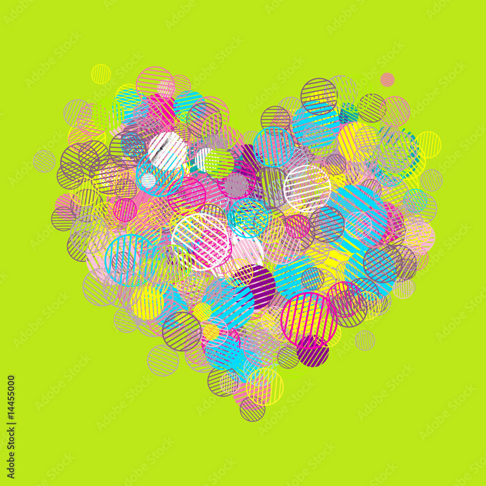 Aufkleber abstract heart shape for your design