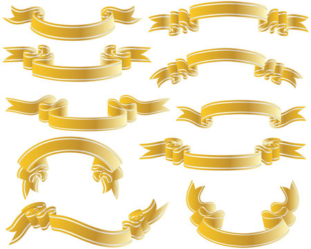 golden ribbons set
