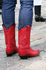 linedance red cowboy boots