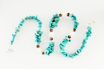 necklace with azure jewel