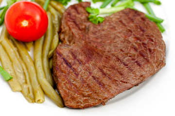 Roastbeef(Rumpsteak) mit Grünen Bohnen